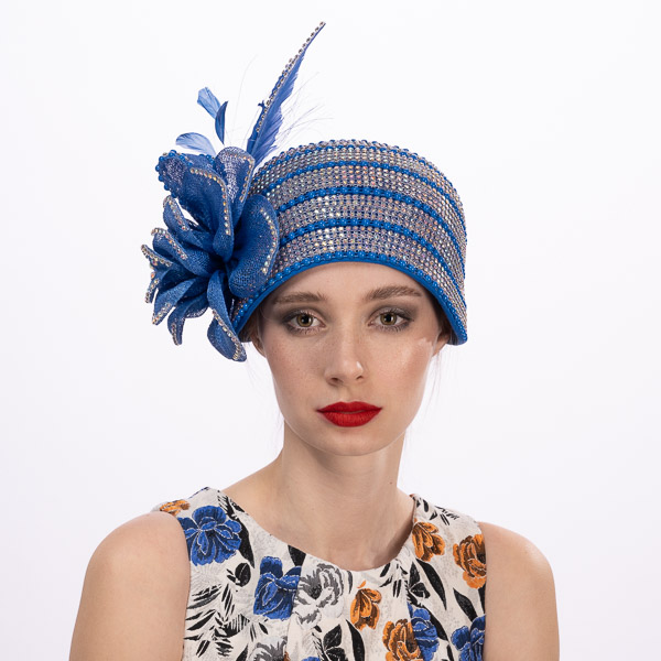 BEADED CLOCHE W/SINA BOW