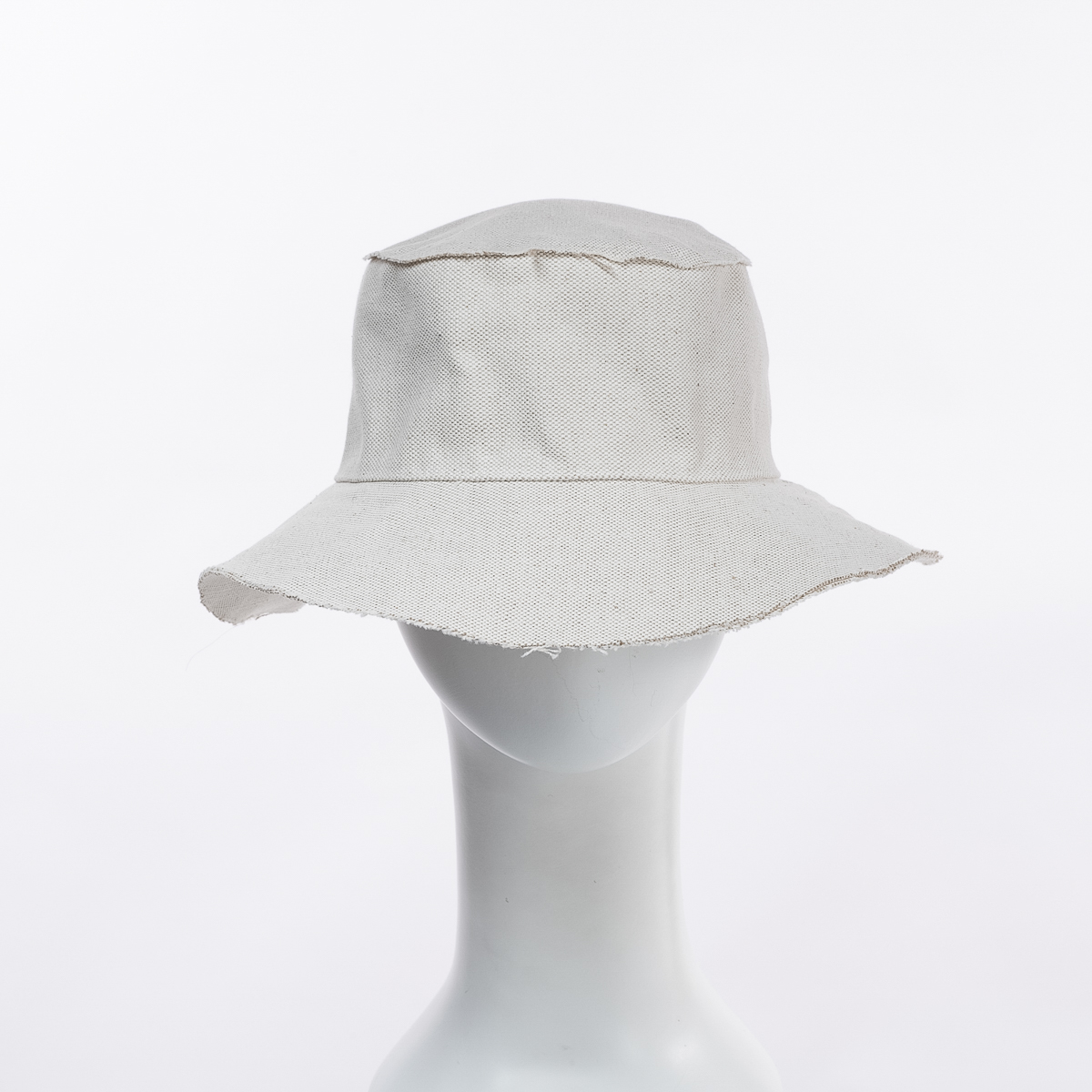 White canvas hat on sale